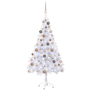 vidaXL K&uuml;nstlicher Weihnachtsbaum Beleuchtung Kugeln 150cm 380 Zweige