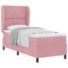 vidaXL Boxspringbett mit Kopfteil Rosa 200 x 80 cm Samt