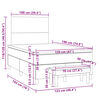 vidaXL Boxspringbett mit Matratze Taupe 120x190 cm Stoff