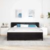 vidaXL Boxspringbett mit Kopfteil Schwarz 180 x 200 cm Samt