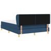 vidaXL Boxspringbett mit Matratze mit Kopfteil Blau 140 x 190 cm Stoff