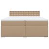 vidaXL Boxspringbett Matratze Cappuccino-Braun 200x200cm Kunstleder