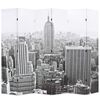 vidaXL Raumteiler klappbar 228 x 170 cm New York bei Tag Schwarz-Wei&szlig;