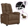 vidaXL Massagesessel Elektrisch Braun Stoff
