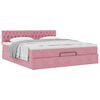 vidaXL Ottoman-Bett mit Matratze Rosa 180x200 cm Samt