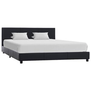 vidaXL Bettgestell Schwarz Kunstleder 140x200 cm