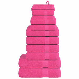 vidaXL 12-tlg. Handtuch-Set FROGN Rosa 360 g/m&sup2;