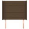 vidaXL Kopfteil mit Ohren Dunkelbraun 93x16x118/128 cm Stoff
