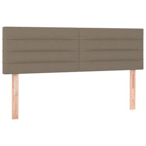 vidaXL Kopfteile Taupe 144x5x78/88 cm Stoff