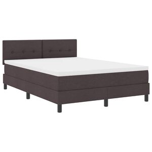 vidaXL Boxspringbett mit Matratze Dunkelbraun 160 x 200 cm Stoff