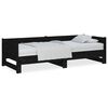 vidaXL Ausziehbares Tagesbett Schwarz Massivholz Kiefer 2x(90x190) cm