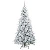 vidaXL K&uuml;nstlicher klappbarer Weihnachtsbaum Wei&szlig; 210 cm PE und PVC