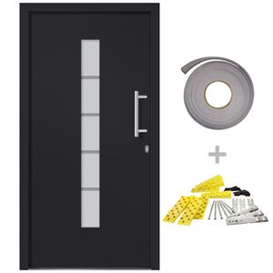 vidaXL Haust&uuml;r Aluminium und PVC Anthrazit 100x200 cm