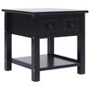 vidaXL Beistelltisch Schwarz 40x40x40 cm Paulownia Holz
