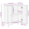 vidaXL Beistellschrank 60x33x75 cm Massivholz Mango
