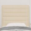 vidaXL LED Kopfteil mit LED-Lichtleisten Creme 100 cm Polyester