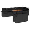 vidaXL Garten-Sofa-Set 9 stk. Schwarz Poly Rattan