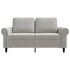 vidaXL 2-Sitzer-Sofa Hellgrau 120 cm Samt