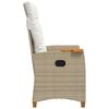 vidaXL Liegestuhl mit Teeteller 62 x 64 x 112 cm Poly-Rattan