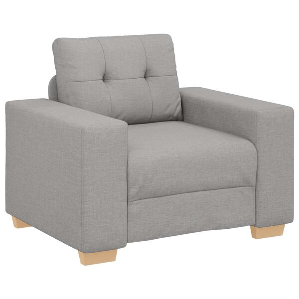 vidaXL Sofa Set Grau Stoff