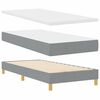 vidaXL Boxspringbett mit Matratze Hellgrau 90 x 200 cm Stoff