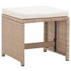 vidaXL 15-tlg. Garten-Essgruppe mit Auflagen Poly Rattan Beige