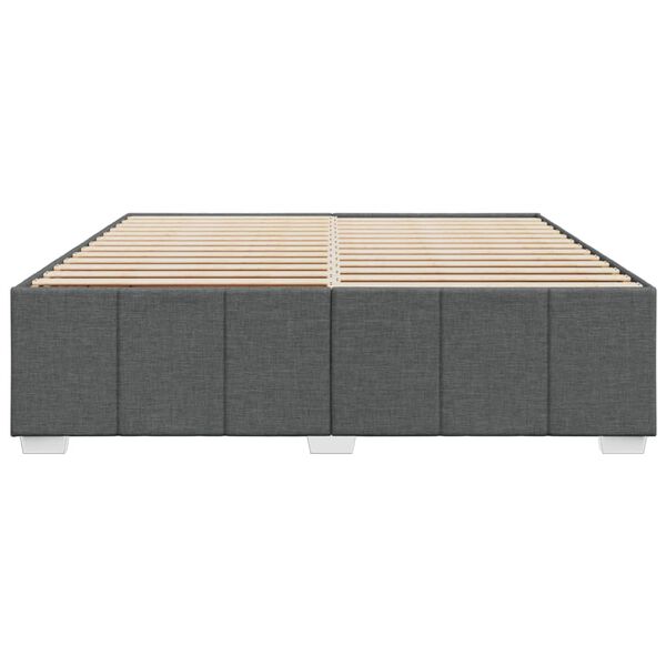 vidaXL Bettgestell ohne Matratze Dunkelgrau 180x200 cm Stoff