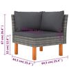 vidaXL 9-tlg. Garten-Lounge-Set mit Kissen Poly Rattan Grau