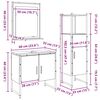 vidaXL Badezimmerm&ouml;bel-Set mit Regal mit T&uuml;r 3 pcs Braun Holzwerkstoff