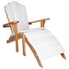 vidaXL Garten-Adirondack-Stuhl mit Fu&szlig;st&uuml;tze Natur Massivholz Teak