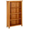 vidaXL B&uuml;cherregal 4 F&auml;cher 70x22x110 cm Massivholz Eiche