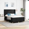 vidaXL Boxspringbett mit Matratze Schwarz 140 x 200 cm Stoff