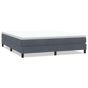 vidaXL Boxspringbett ohne Matratze Dunkelgrau 180x220 cm Samt