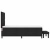 vidaXL Boxspringbett mit Matratze Schwarz 100 x 200 cm Stoff