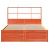 vidaXL Massivholzbett ohne Matratze Wachsbraun 120x190 cm Kiefernholz