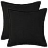 vidaXL Kissenbezug 2 stk. HOUTEN Schwarz 80 x 80 cm Boucl&eacute;