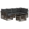 vidaXL Gartensofa-set 7 stk. Grau Poly-Rattan
