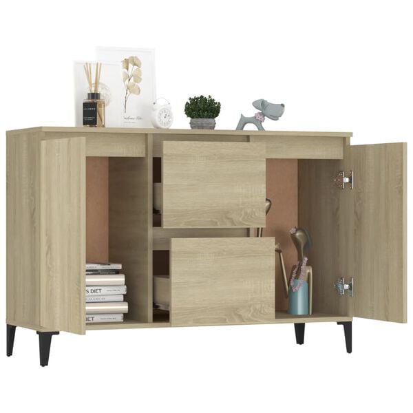 vidaXL Sideboard Sonoma-Eiche 102x35x70 cm Holzwerkstoff