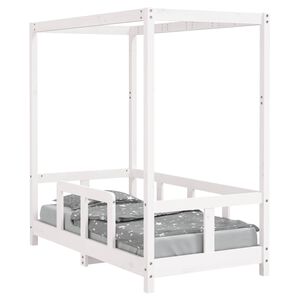 vidaXL Kinderbett Wei&szlig; 70x140 cm Massivholz Kiefer