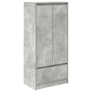 vidaXL Schrank mit Schublade Betongrau 55,5x34x119,5 cm Holzwerkstoff