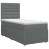vidaXL Boxspringbett mit Matratze Dunkelgrau Einzeln Stoff