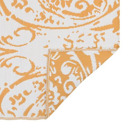 vidaXL Outdoor-Teppich Orange und Weiß 190x290 cm PP