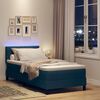 vidaXL Boxspringbett mit Matratze mit LED Blau 90 x 200 cm Stoff