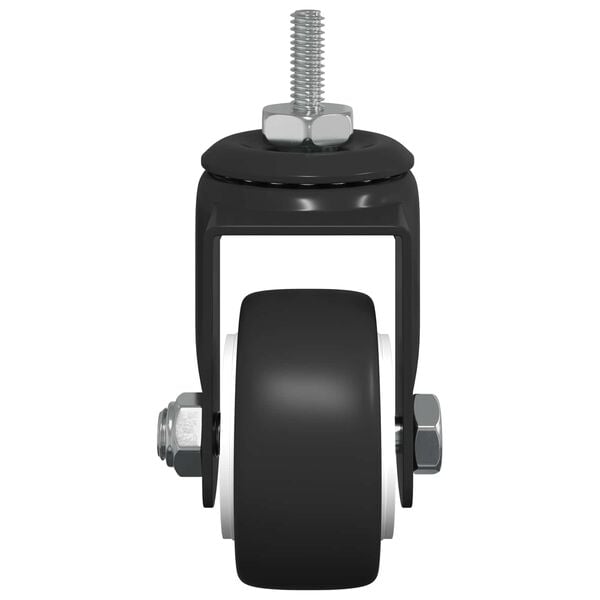 vidaXL Drehrolle 12 pcs Schwarz 40,4 x 40,4 x 19,7 mm Eisen und Nylon