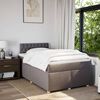 vidaXL Boxspringbett mit Matratze Taupe 120x200 cm Stoff