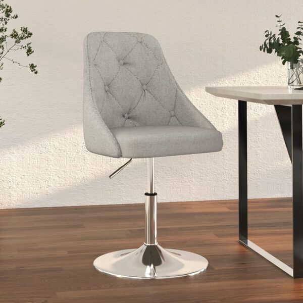 vidaXL Barhocker Hellgrau Stoff