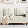 vidaXL 2-Sitzer-Sofa Creme 120 cm Samt