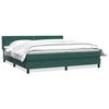 vidaXL Boxspringbett mit Matratze Dunkelgr&uuml;n 180x220 cm Samt