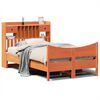vidaXL Massivholzbett ohne Matratze Wachsbraun 120x200 cm Kiefernholz