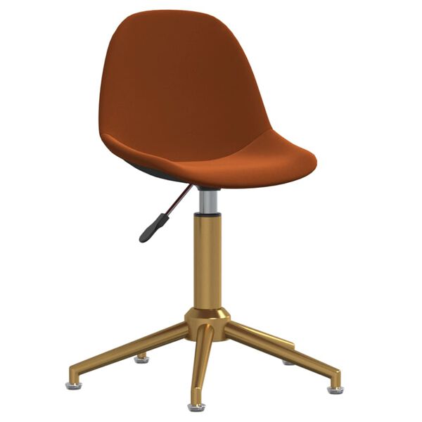 vidaXL Esszimmerst&uuml;hle 2 Stk. Drehbar Braun Samt